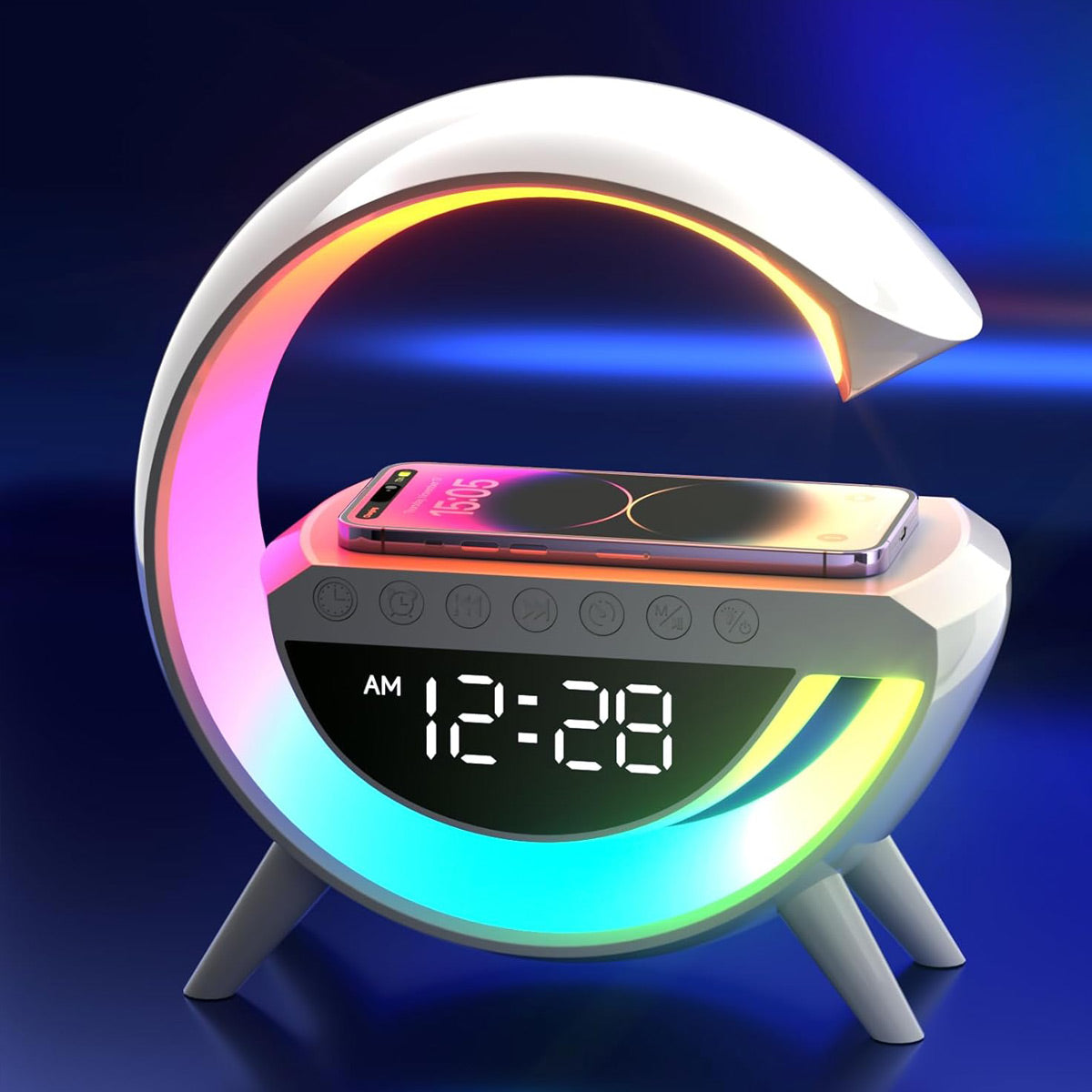GlowBeat — Parlante Bluetooth con luz LED y carga inalámbrica