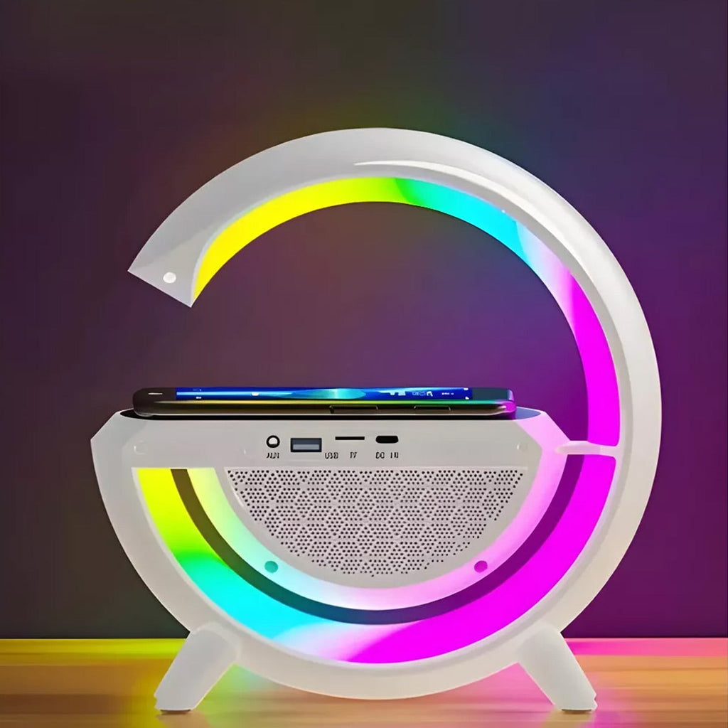 GlowBeat — Parlante Bluetooth con luz LED y carga inalámbrica